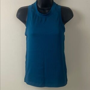 Calia Women’s Teal Ribbed Sleeveless Tank Top – Casual Athletic Style
